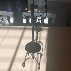 Elegant Black Metal Jewelry Stand